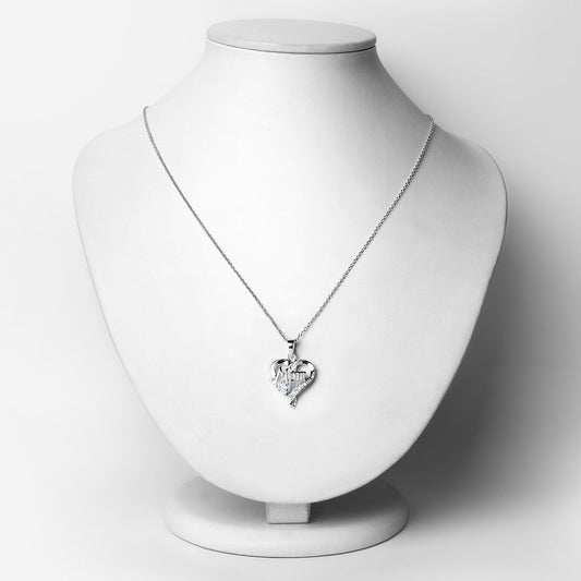 Colgante de plata de ley .925 con topacio azul auténtico de 0.54 quilates y topacio blanco