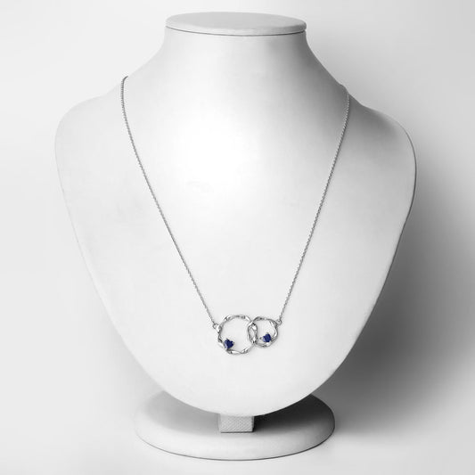Colgante de plata de ley .925 con zafiro azul genuino de 0,70 quilates