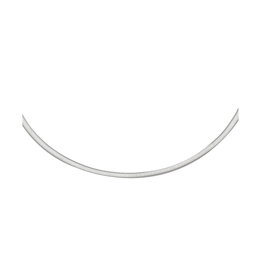 Collar Omega Reversible de Oro Bicolor de 14k y 2.5mm