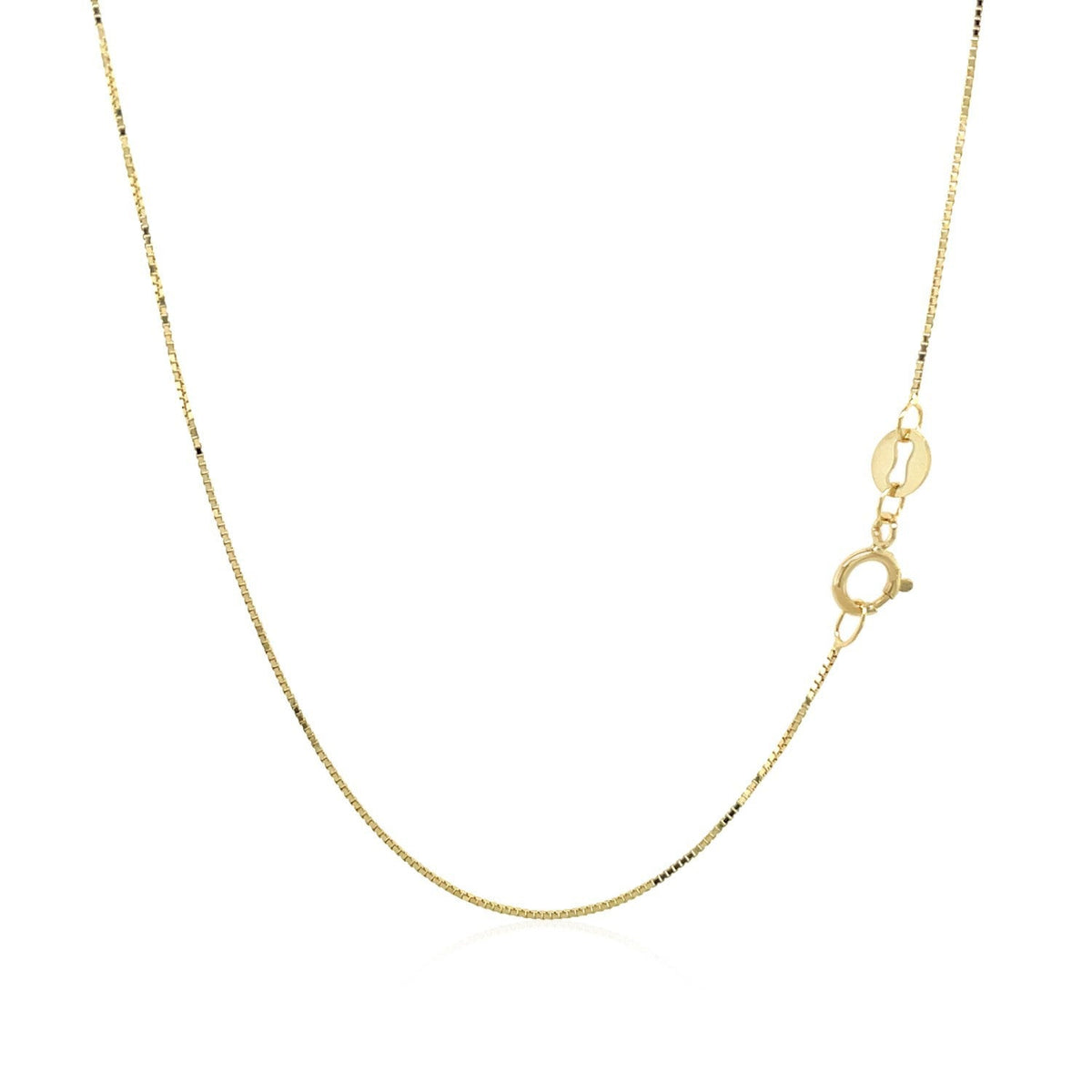 14k Yellow Gold Classic Box Chain 0.6mm