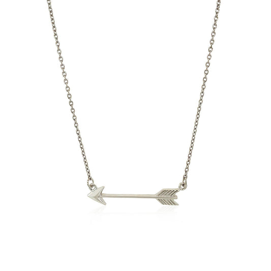 Collar con flecha de plata de ley