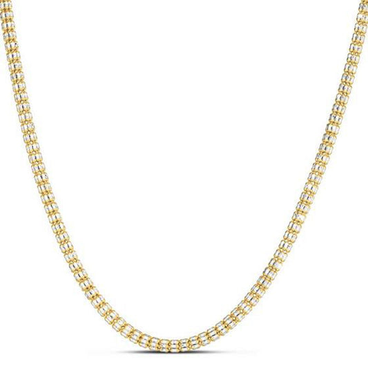 Cadena Ice Barrel en oro amarillo de 14k (3.23 mm)