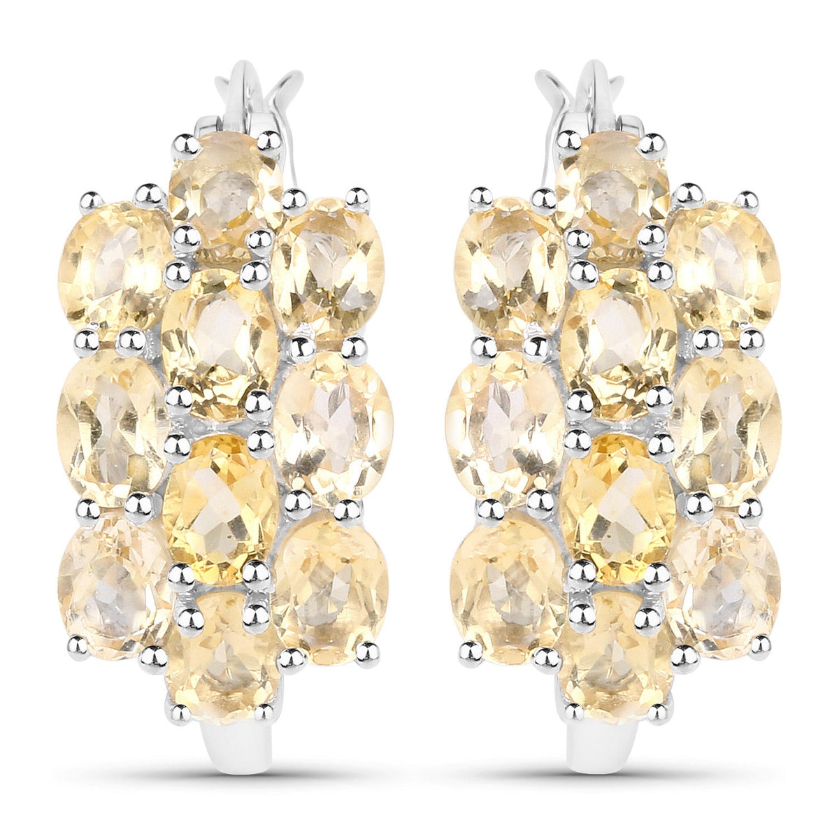 8.32 Carat Genuine Citrine .925 Sterling Silver 3 Piece Jewelry Set (Ring, Earrings, and Pendant w/ Chain)