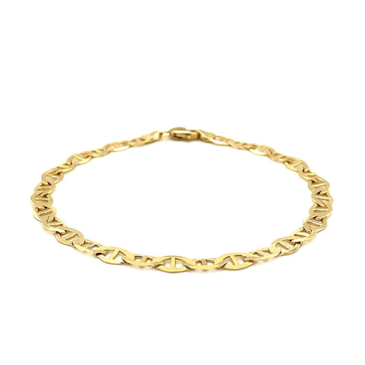 Pulsera de eslabones marineros de oro amarillo de 10k y 5.5mm