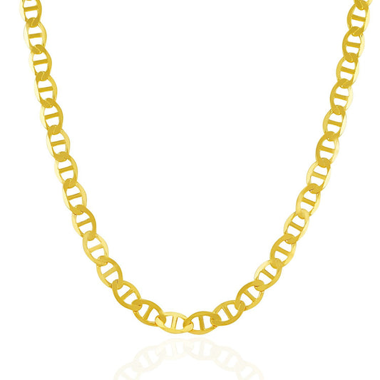 Cadena de eslabones de marinero de oro amarillo de 14k y 6.3mm