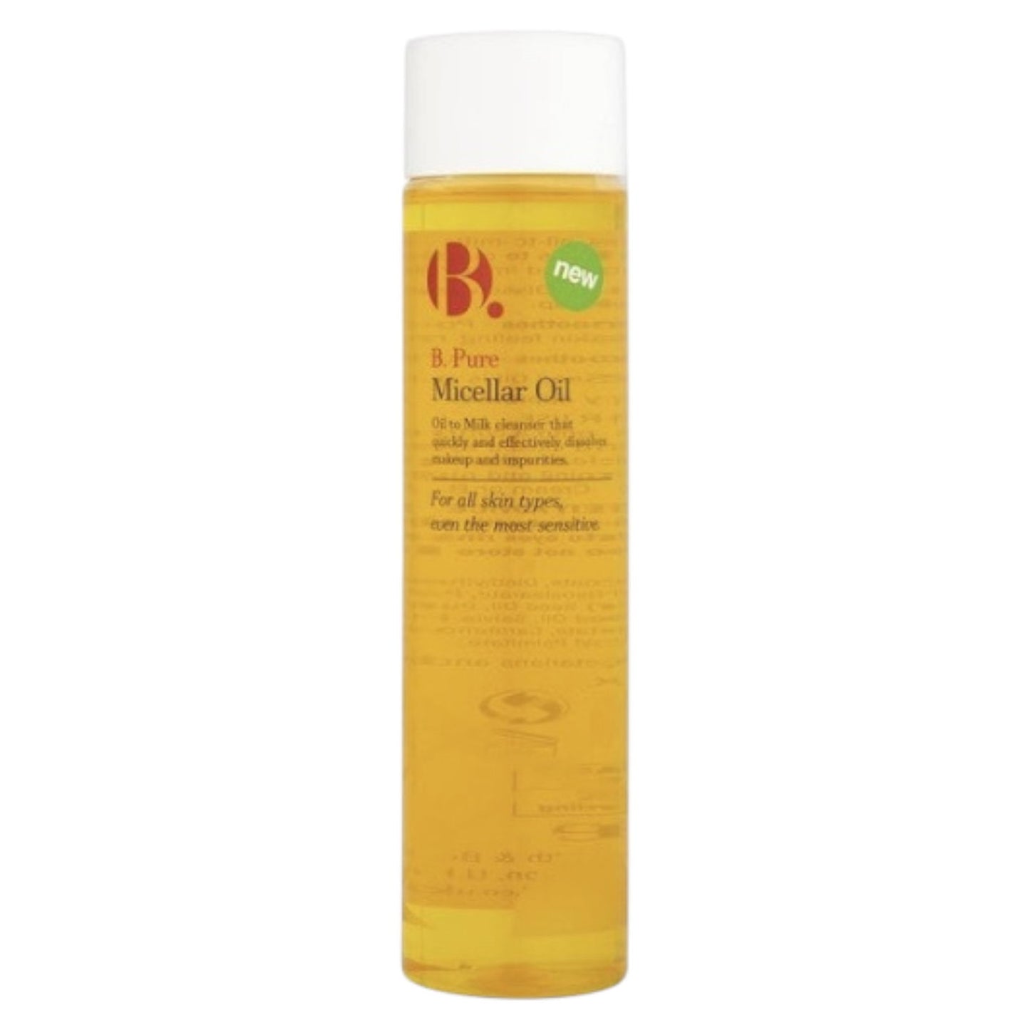B. Skincare, Pure Micellar Oil, Emollient, Cleansing Oil, For Face, 150 ml *Tester