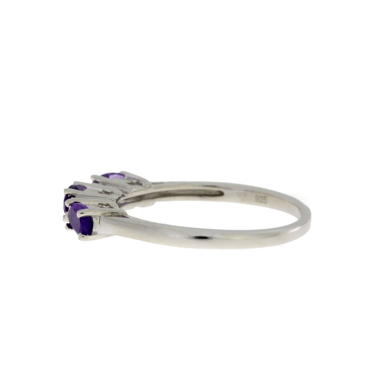 Anillo de amatista y diamante de .70 ct en plata de ley