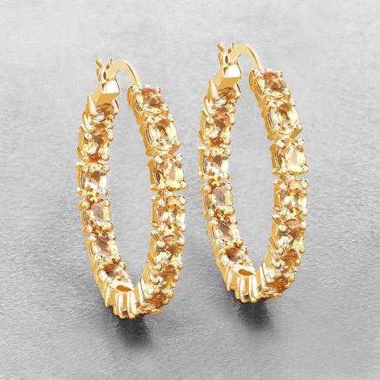 4.80 Carat Genuine Citrine .925 Sterling Silver Earrings - view 2