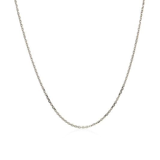 Cadena ajustable de oro blanco de 10 quilates y 0,9 mm