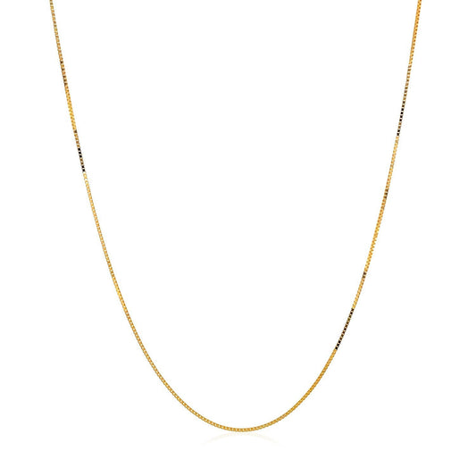 Cadena Clásica de Oro Amarillo de 14k, 0.45mm