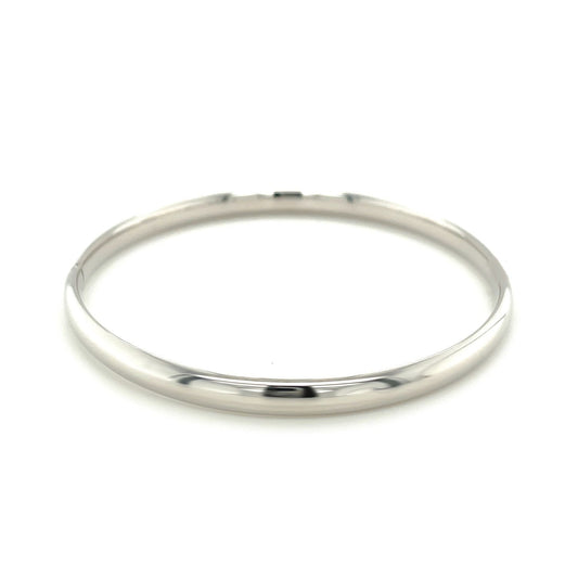 Pulsera clásica de oro blanco de 14k (5,0 mm)