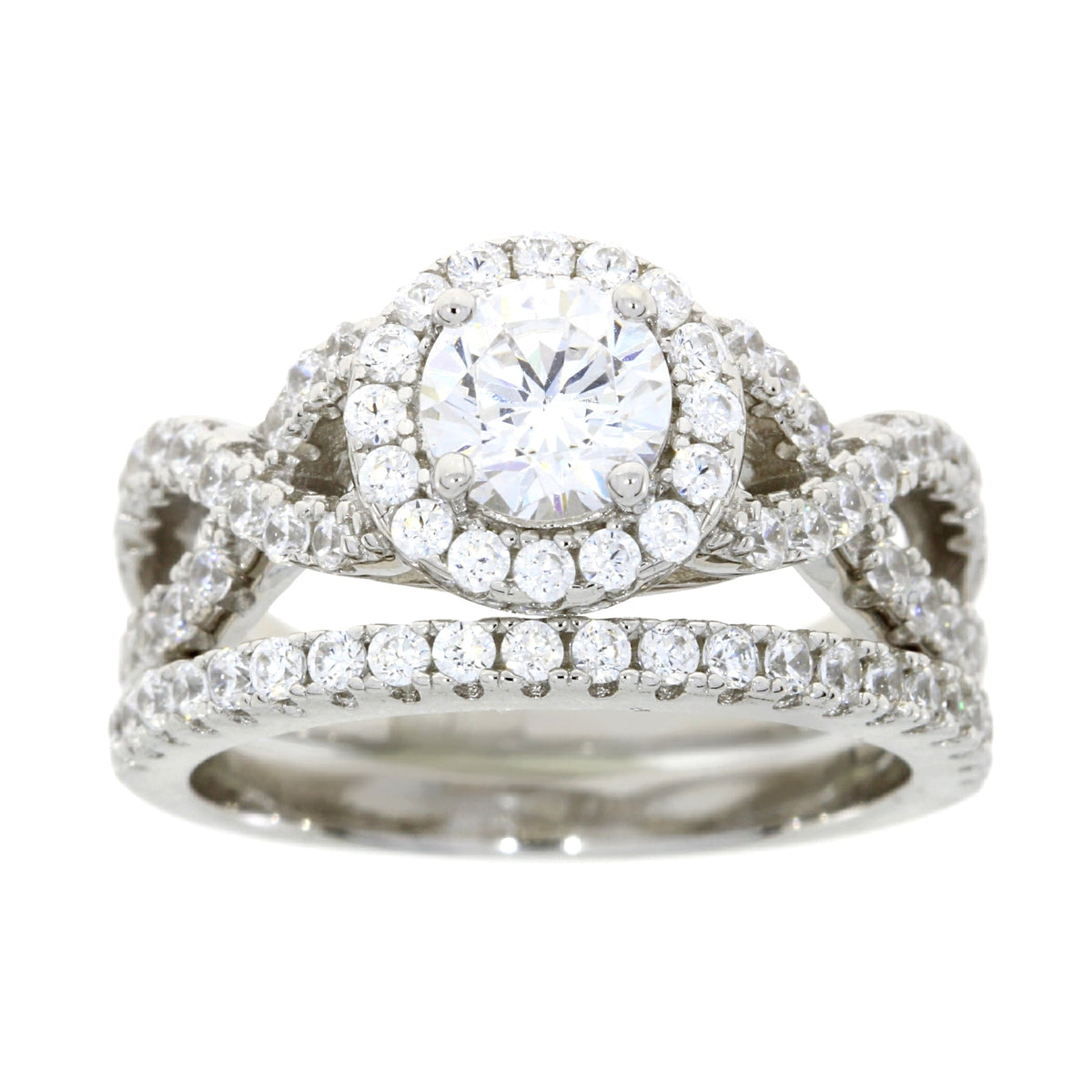 Circonio Cúbico CZ SS Plata Esterlina Nupcial