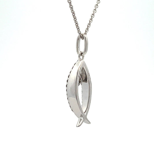 Colgante Cruz Religiosa de .17ct Plata de Ley Oro de 10KT
