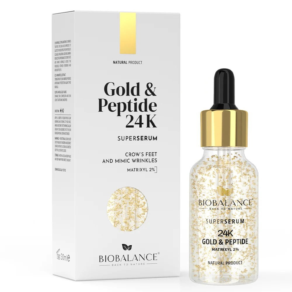 Bio Balance, Gold & Peptide 24K, Firming & Anti-Wrinkle, Day & Night, Serum, For Eye & Lip Contour, 30 ml