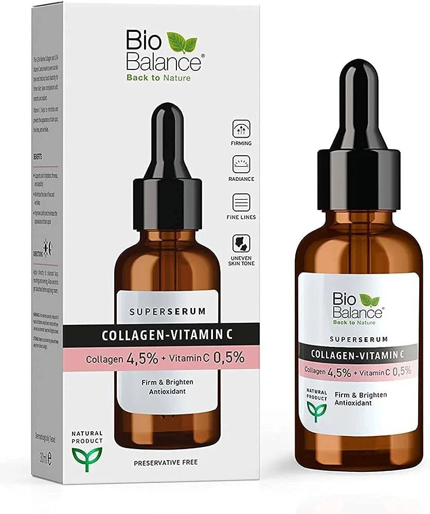 Bio Balance, Collagen-Vitamin C, Firming & Brightening, Day & Night, Serum, For Face, 30 ml