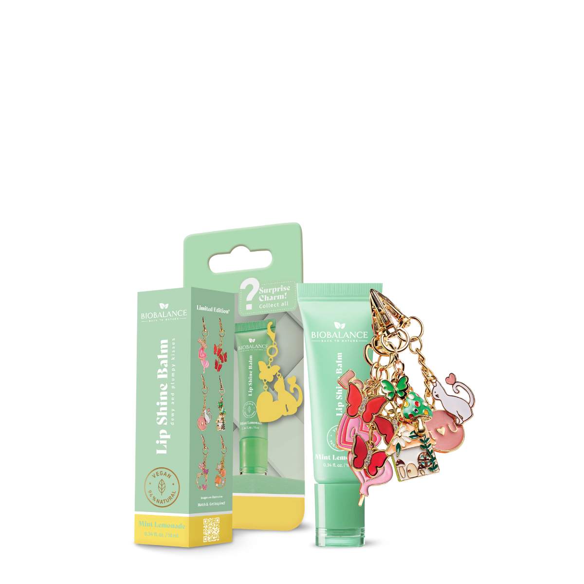 Bio Balance, Mint Lemonade, Hydrating & Volumizing, Lip Balm, 10 ml