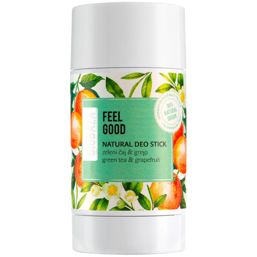 Biobaza, Feel Good, Natural Ingredients, Refreshing, Citrus & Green, Deodorant Stick, Unisex, 50 ml