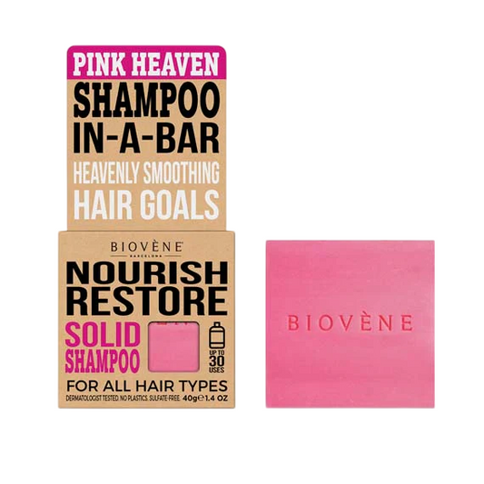 Biovene, Pink Heaven, Hair Shampoo Bar, Nourishing, 40 g