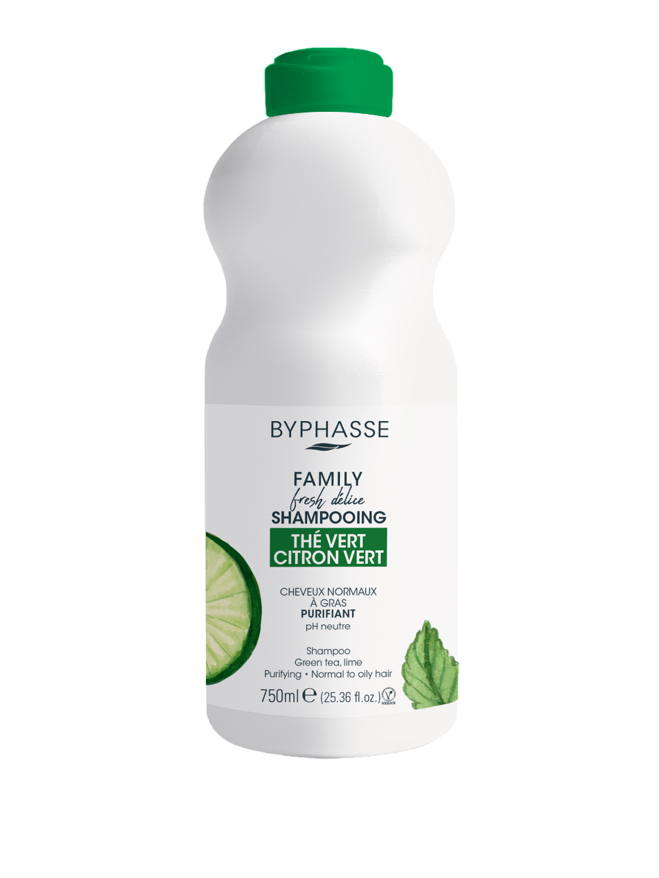 Byphasse, Family, Green Tea, Hair Shampoo, Purifying, 750 ml *Tester