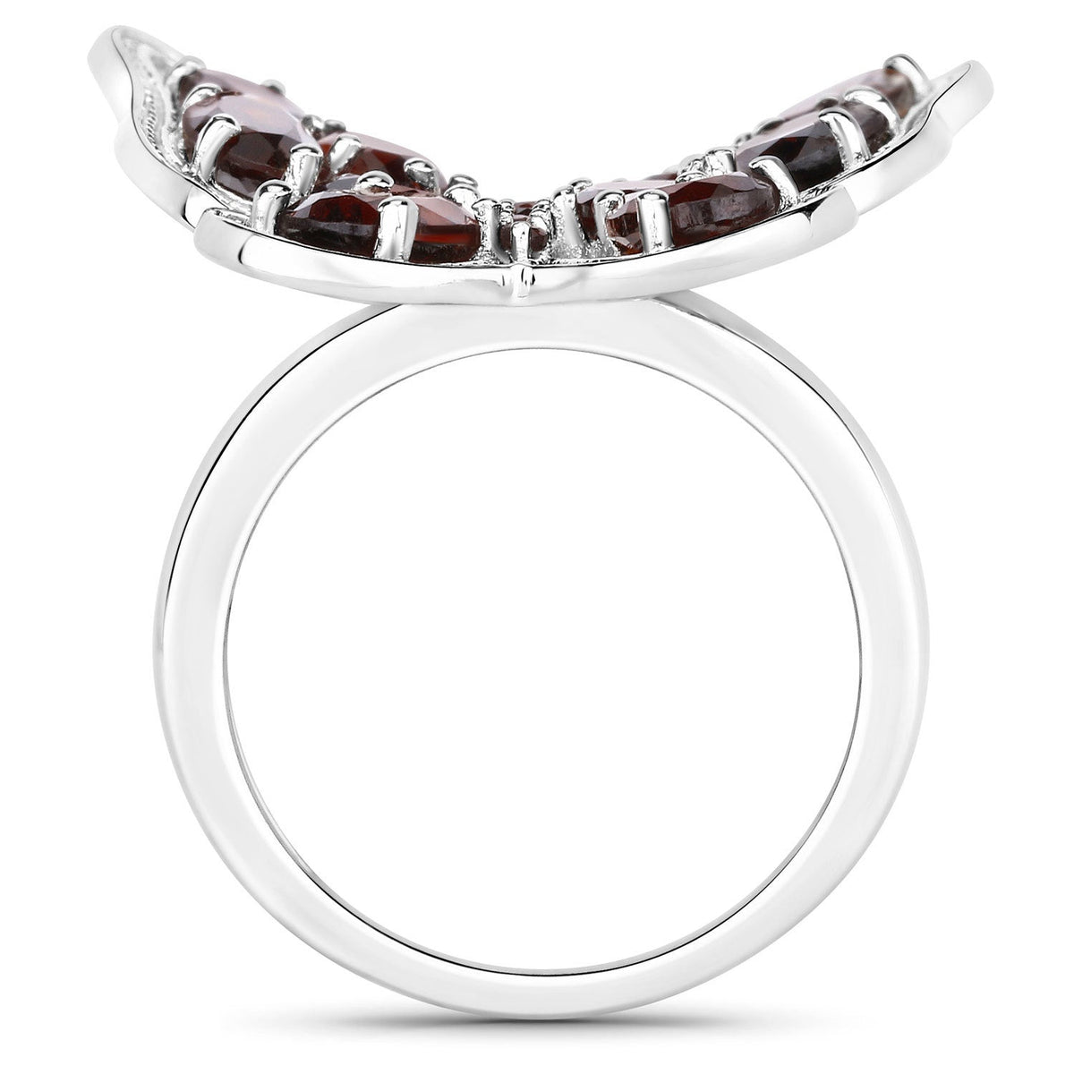 5.19 Carat Genuine Garnet .925 Sterling Silver Ring