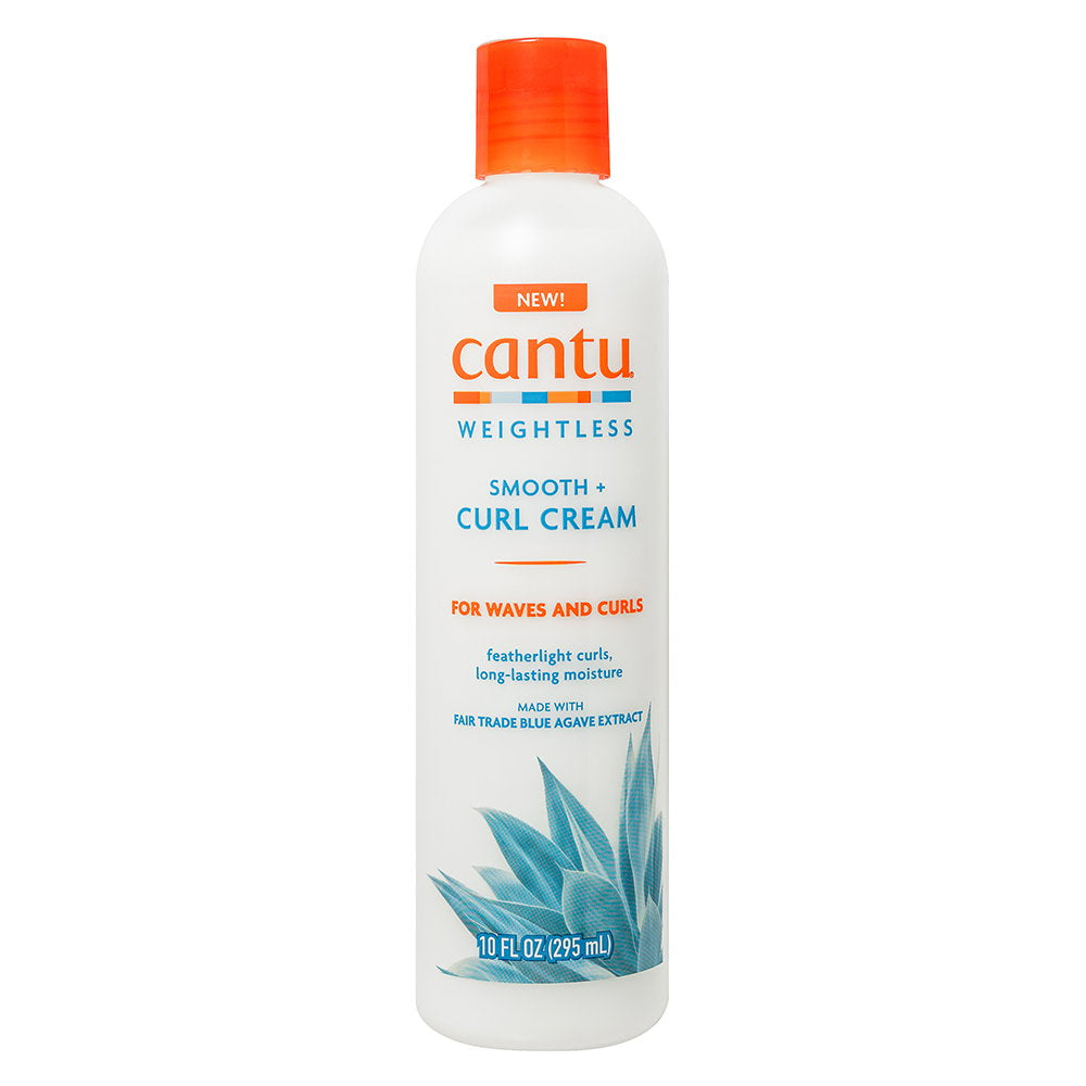 Cantu, Weightless Smooth + Curl, Hair Leave-In Cream Treatment, Curl Defining, 295 ml