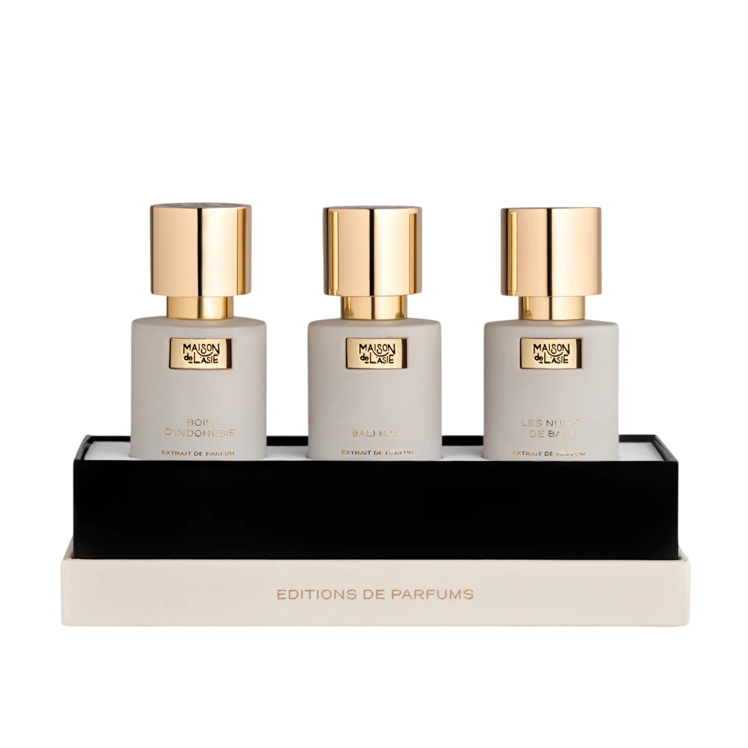 Chapitre 02 Set Maison De L'Asie: Bali Ha'i, Extrait De Parfum, Unisex, 15 ml + Bois d'Indonesie, Extrait De Parfum, Unisex, 15 ml + Les Nuits De Bali, Extrait De Parfum, Unisex, 15 ml