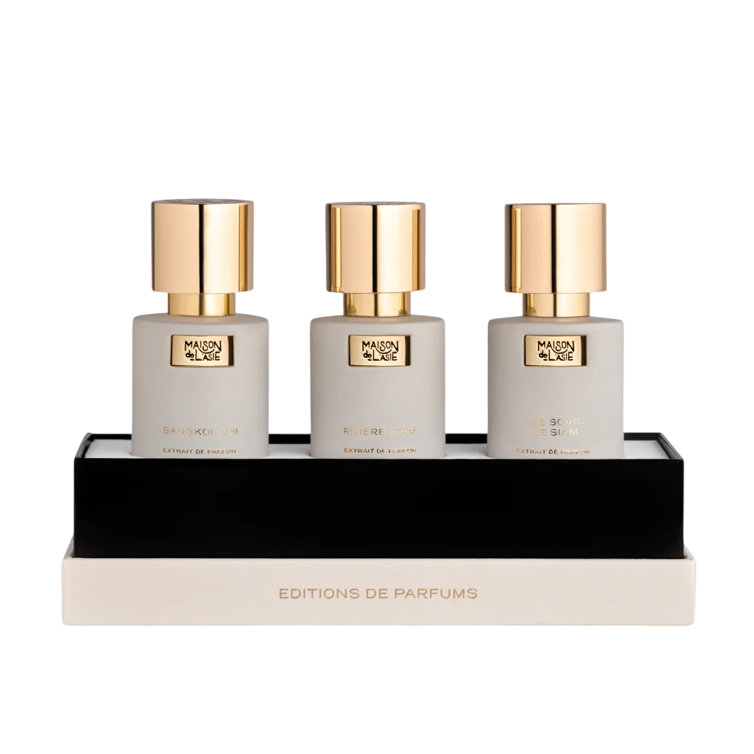 Chapitre 03 Set Maison De L'Asie: Bangkok 9/9, Extrait De Parfum, Unisex, 15 ml + Les Soirs De Siam, Extrait De Parfum, Unisex, 15 ml + Riviere Siam, Extrait De Parfum, Unisex, 15 ml