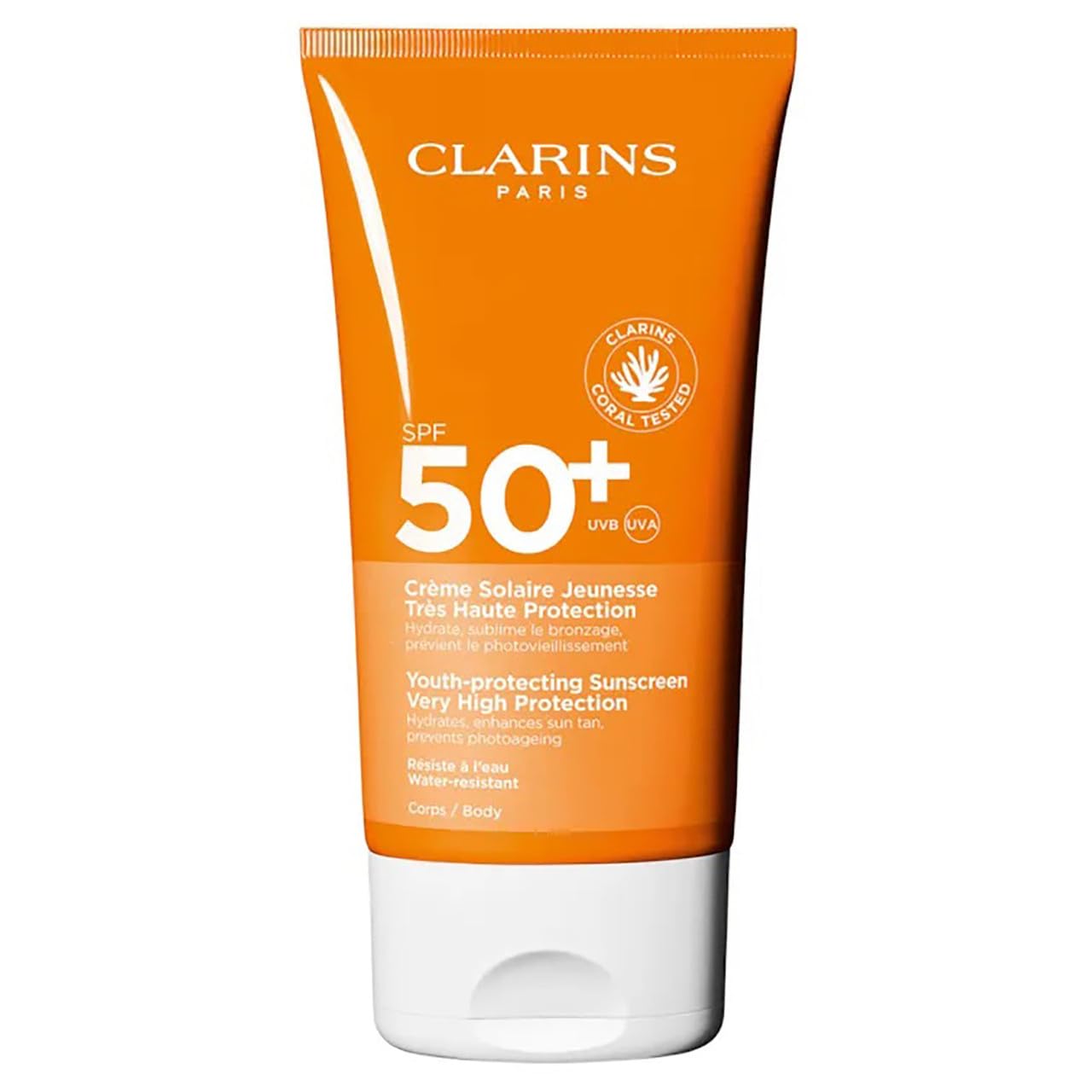 Clarins, Sun Care, Hydrating, Sunscreen Cream, SPF50+, 150 ml