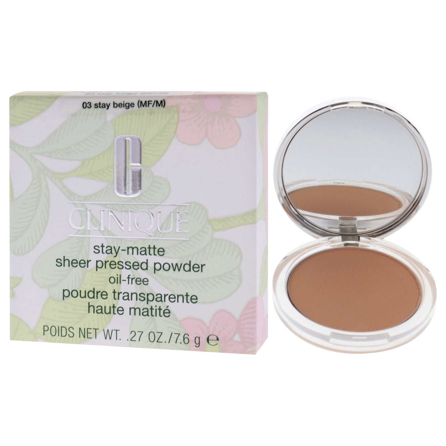 Clinique, Stay-Matte, Sheer Matte, Compact Powder, 03, Stay Beige, 7.6 g