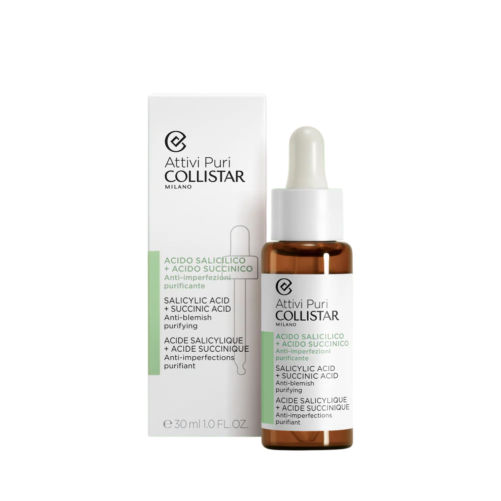 Collistar, Attivi Puri, Salicylic Acid + Succinic Acid, Exfoliating Serum, 30 ml
