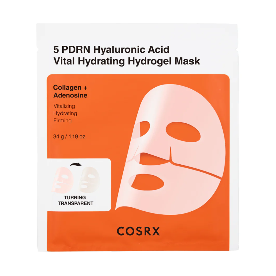 Cosrx, 5 PDRN Hyaluronic Acid Vital, Hydrating, Sheet Mask, For Face, 34 ml