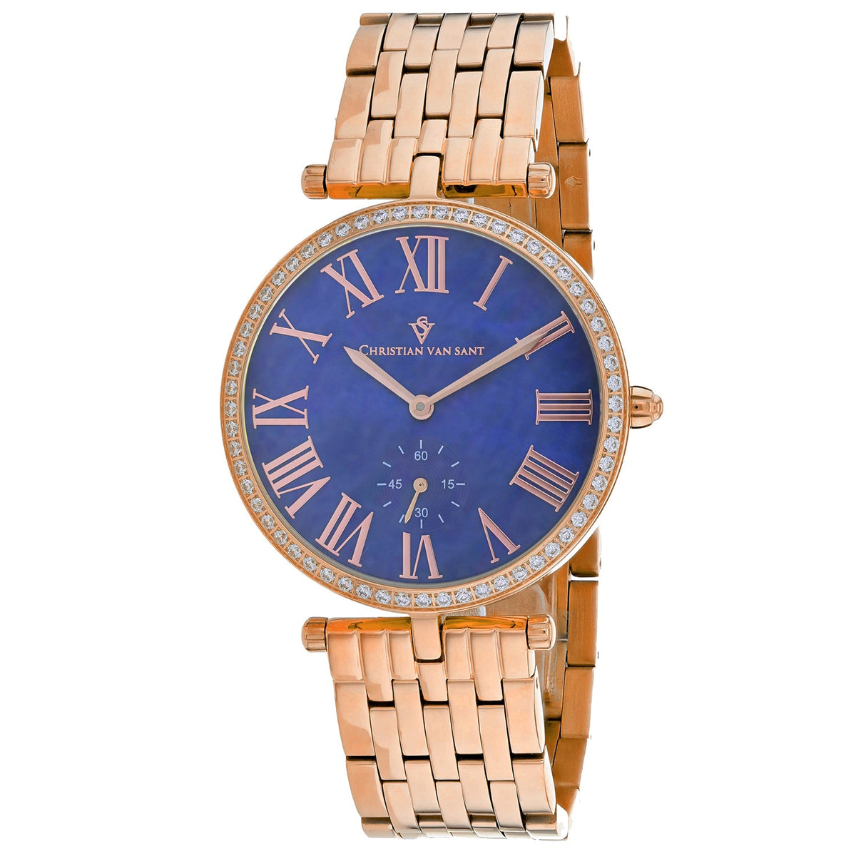 Christian Van Sant Women's Hush Watch 36mm Mother of pearl Dial Rose gold Bracelet (Ref. CV0295)