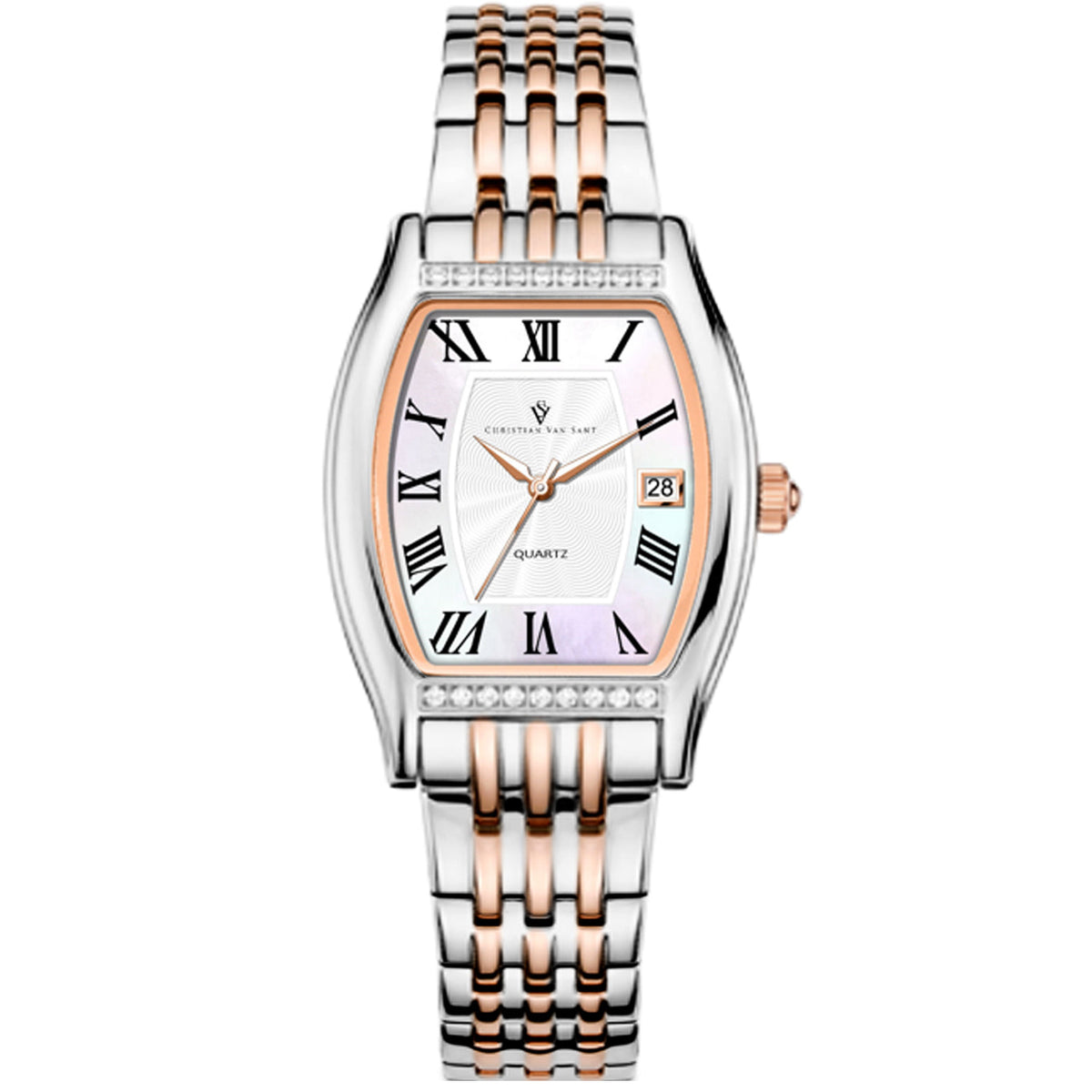 Christian Van Sant Women's Gemma Watch 34mm White Dial Multicolor Bracelet