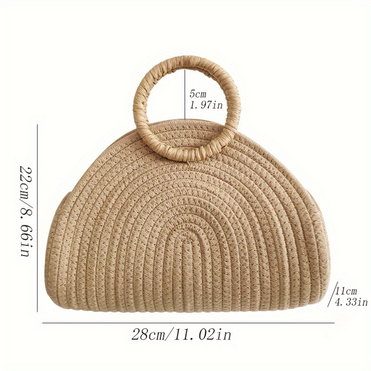 Fashionable Minimalist Beach Bag, Versatile Chic Style Handbag For Women