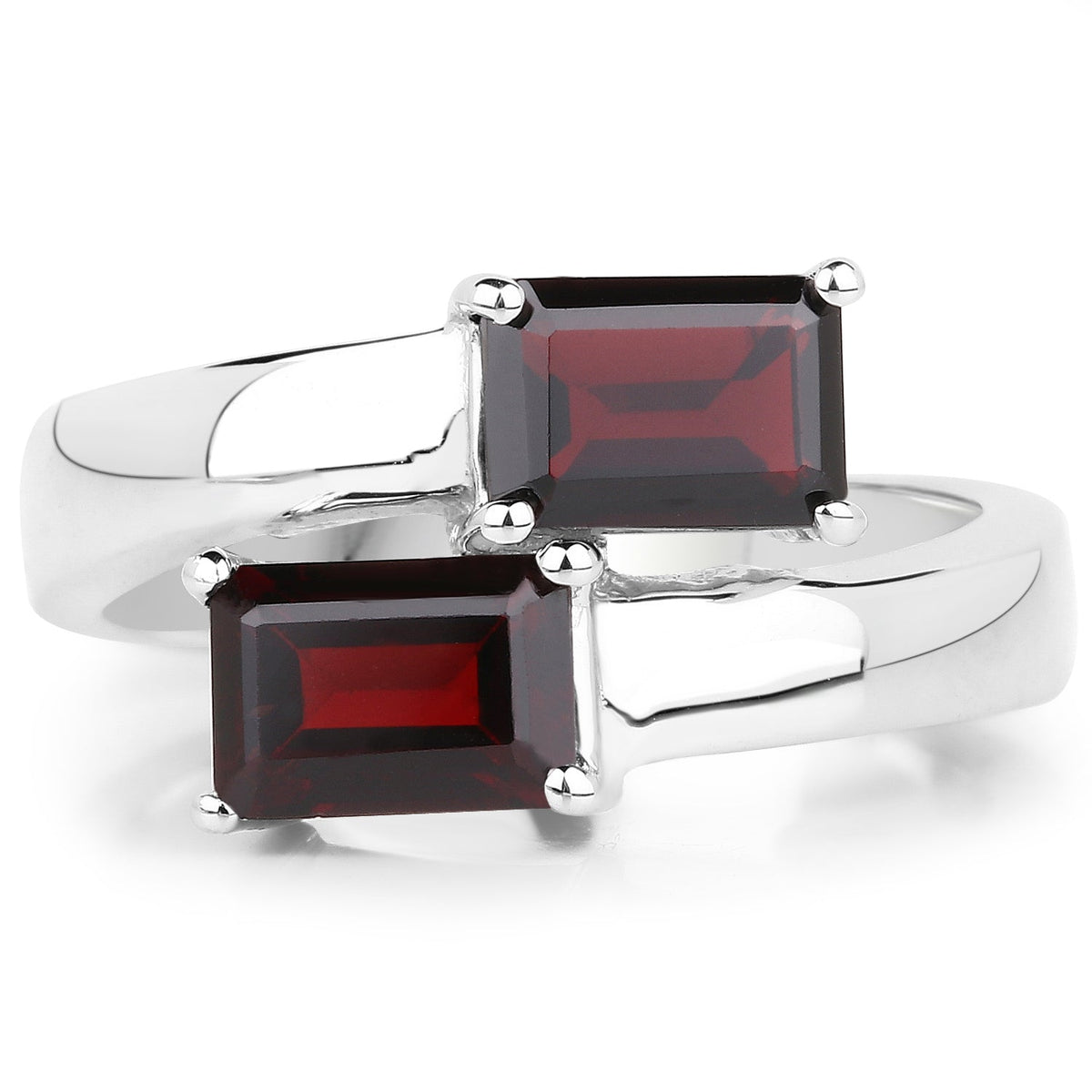 2.40 Carat Genuine Garnet .925 Sterling Silver Ring