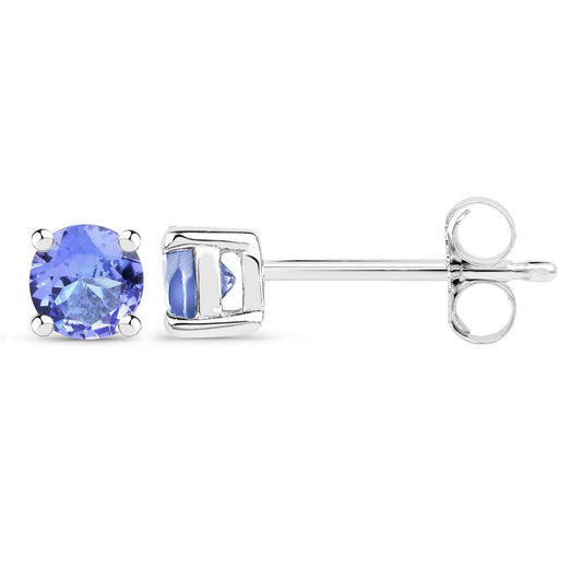 0.46 Carat Genuine Tanzanite .925 Sterling Silver Earrings - view 2