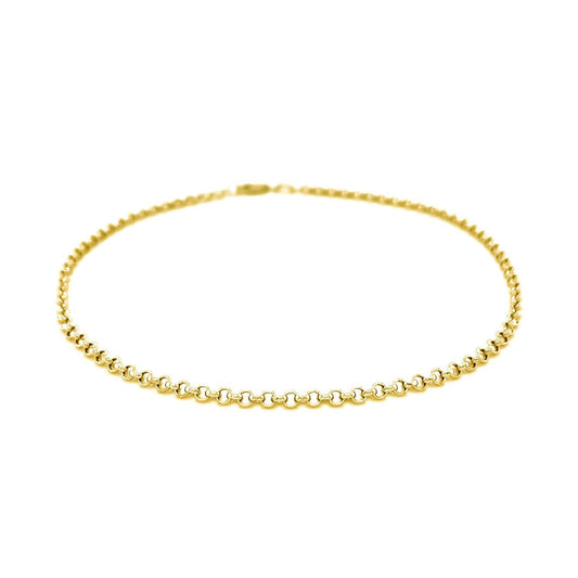 Tobillera rolo de oro amarillo de 10k y 2,3mm