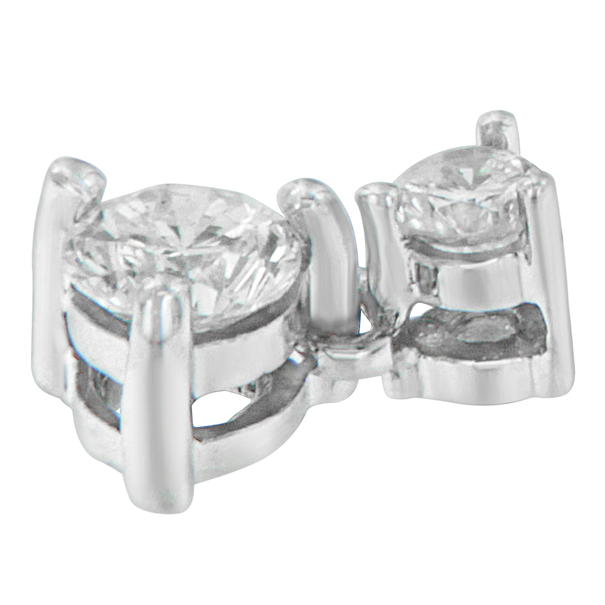 Collar con colgante de diamante talla redonda de 1/2 cttw de oro blanco de 14K (I-J, I1-I2)