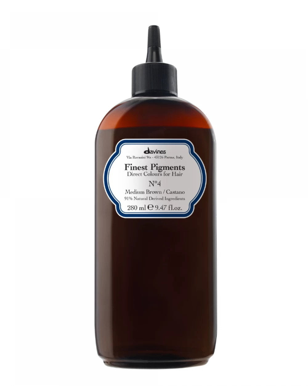 Davines, Finest Gloss, Natural Ingredients, Hair Colouring Pigment, N.4 Medium Brown, 280 ml