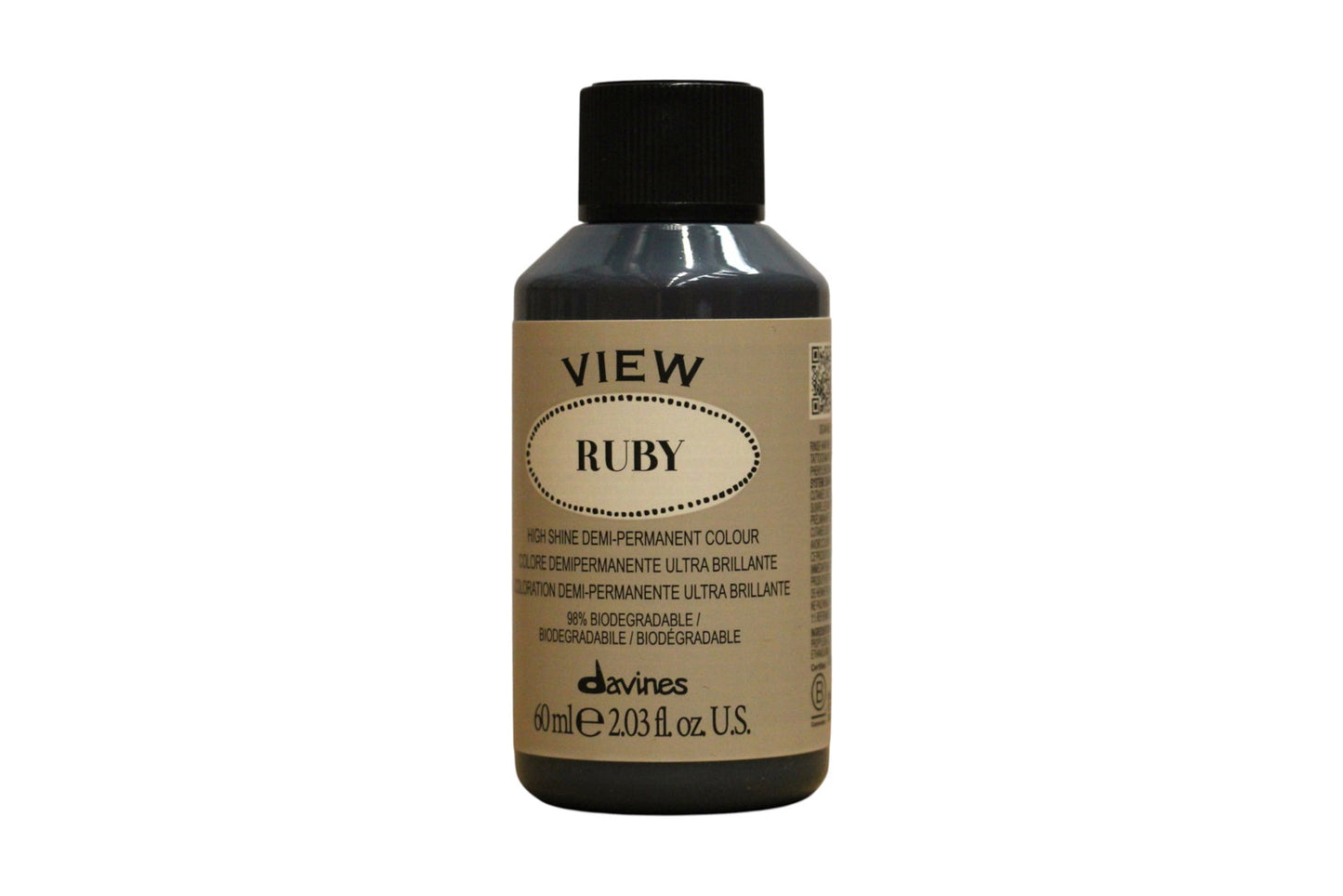 Davines, View, Demi-Permanent Hair Dye, Ruby, 60 ml