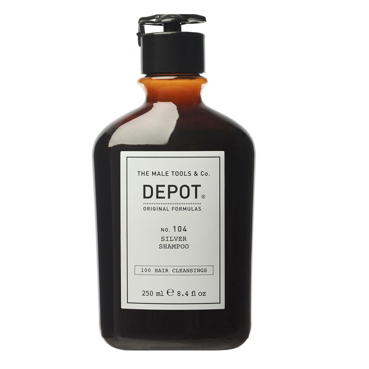 Depot, 100 Hair Cleansing No. 104, Botanical Complex, Hair Shampoo, For Neutralisation Of Yellow Tones, 250 ml