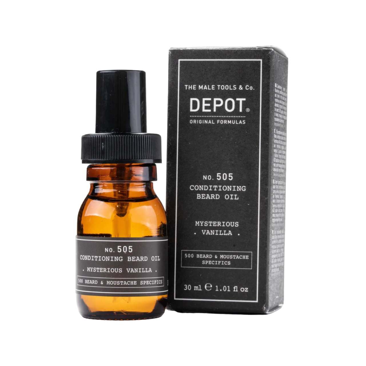 Depot, 500 Beard & Mustache Specifics No. 505, Beard Oil, Misterious Vanilla, Vitamin E, For Shine & Softness