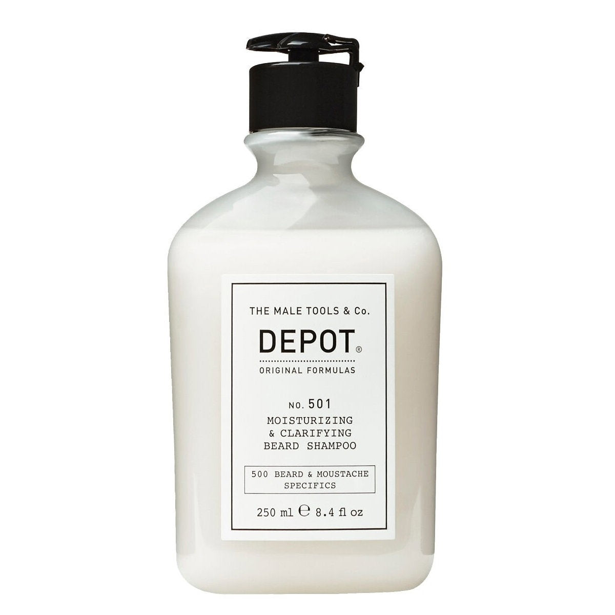 Depot, 500 Beard & Mustache Specifics No. 501, Pro-Vitamin B5, Beard Shampoo, Moisturizing & Clarifying, 250