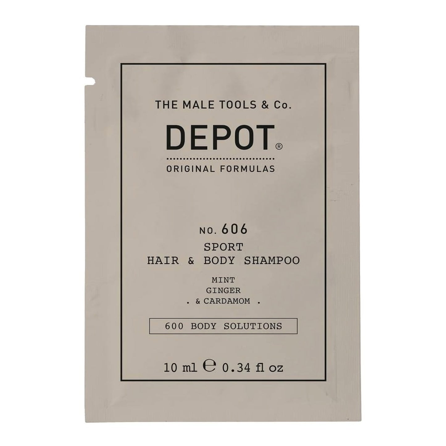 Depot, 600 Body Solutions No. 606, Shower Gel & Shampoo 2-In-1, Botanical Complex, 10 ml