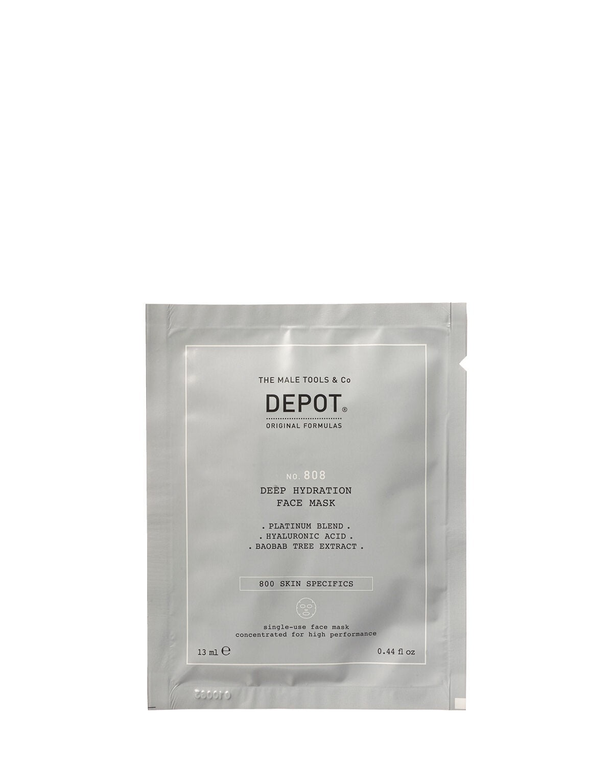 Depot, 800 Skin Specifics No. 808, Hyaluronic Acid, Deeply Hydrating/Soothing & Revitalizing, Sheet Mask, For Face, Day, 13 ml