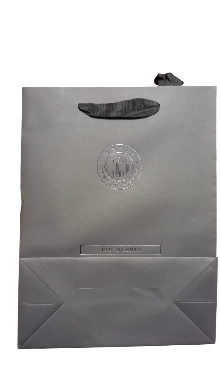 Depot, 900 Scents, GWP Cardboard Bag, Dark Grey