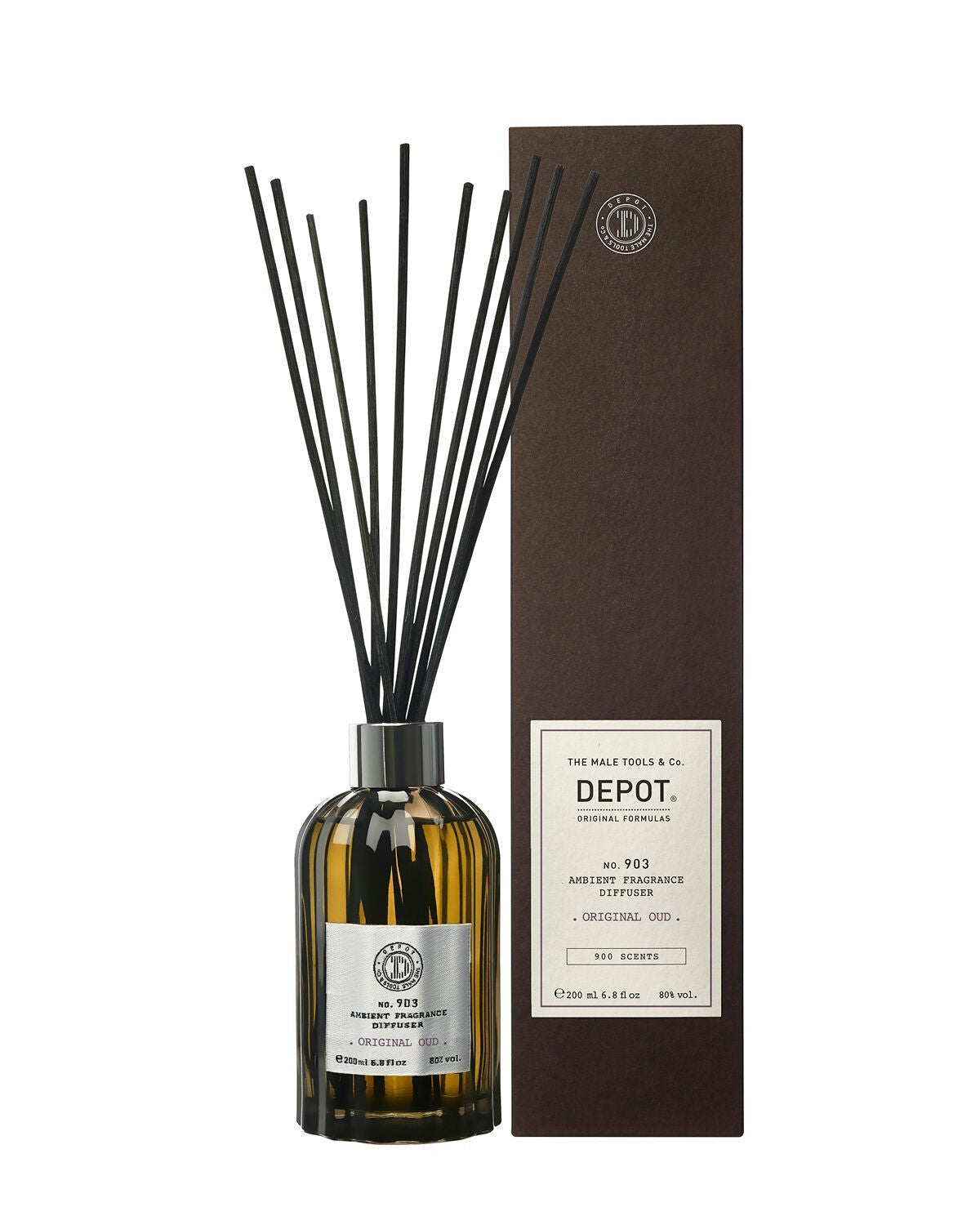 Depot, 900 Scents No. 903, Stick, Original Oud, Aroma Reed Diffuser, 200 ml