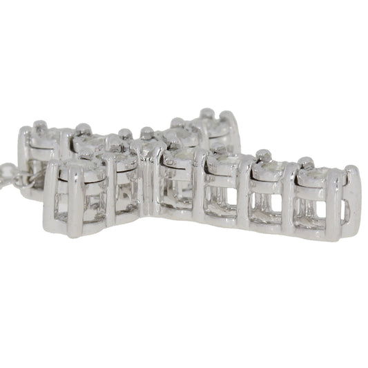 Colgante Cruz Religiosa de Plata Fina con Diamante de .25ct
