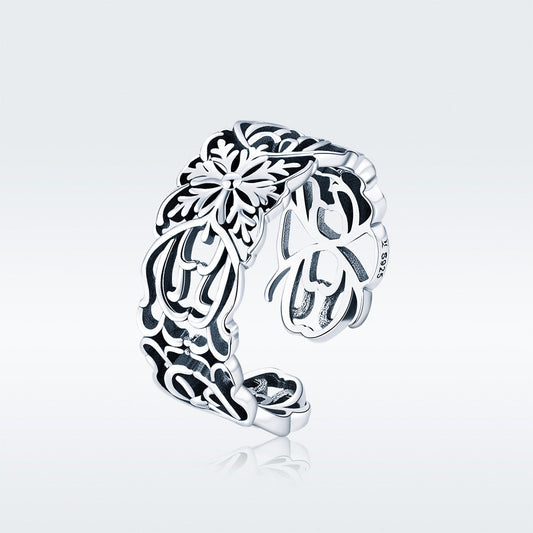 Anillo de plata de ley S925 de 0.8cm de ancho