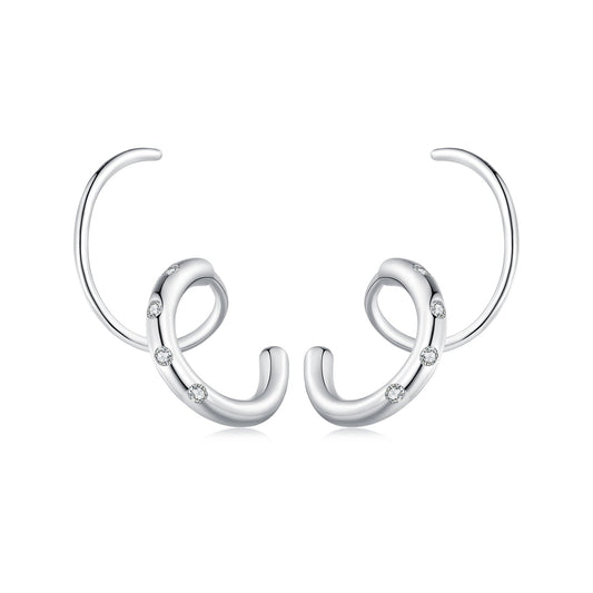 925 Sterling Silver CZ Pavé Earrings for Women
